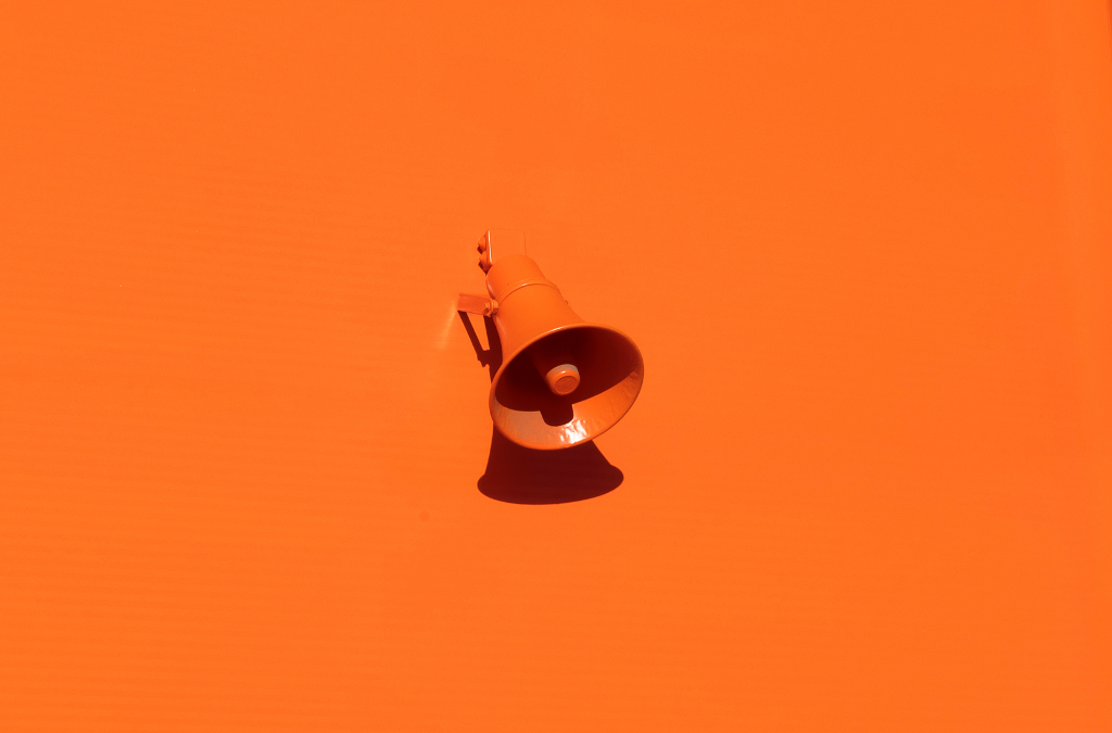 Orange megaphone