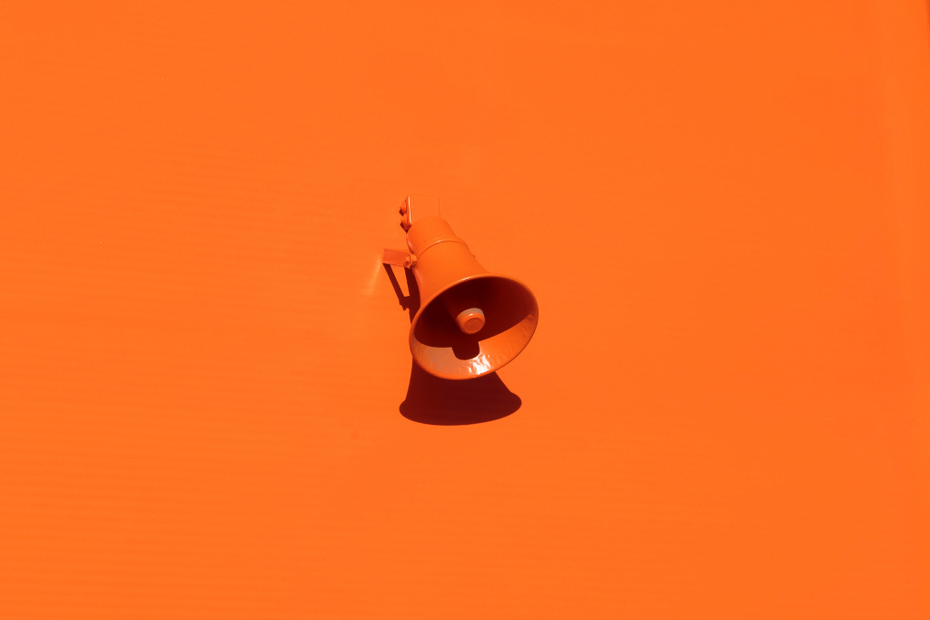 Orange megaphone